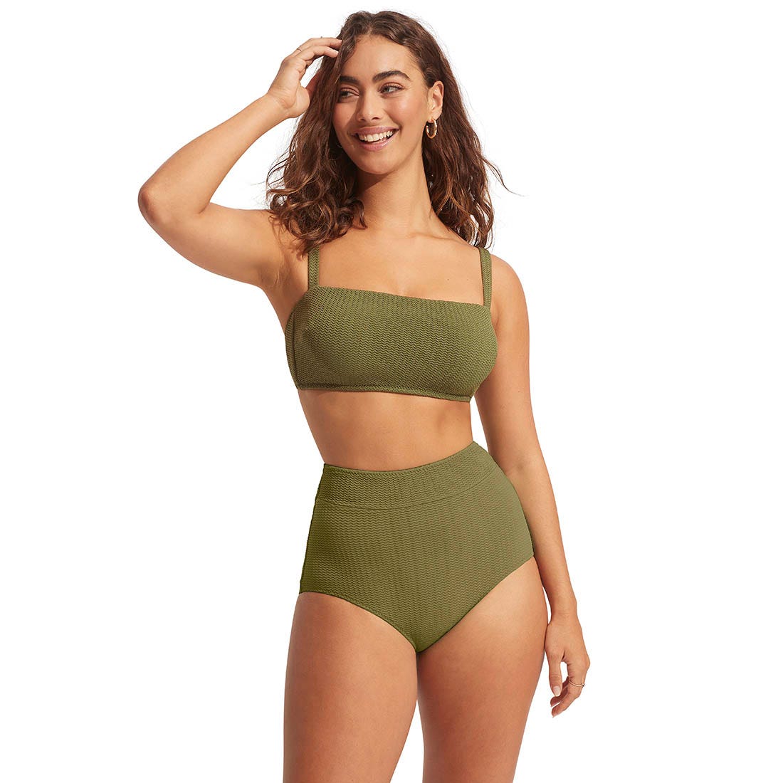 Seafolly High Waisted Pant In Khaki - 6