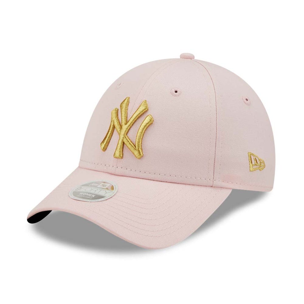New Era New York Yankees Metallic Logo Womens Pink 9FORTY Cap