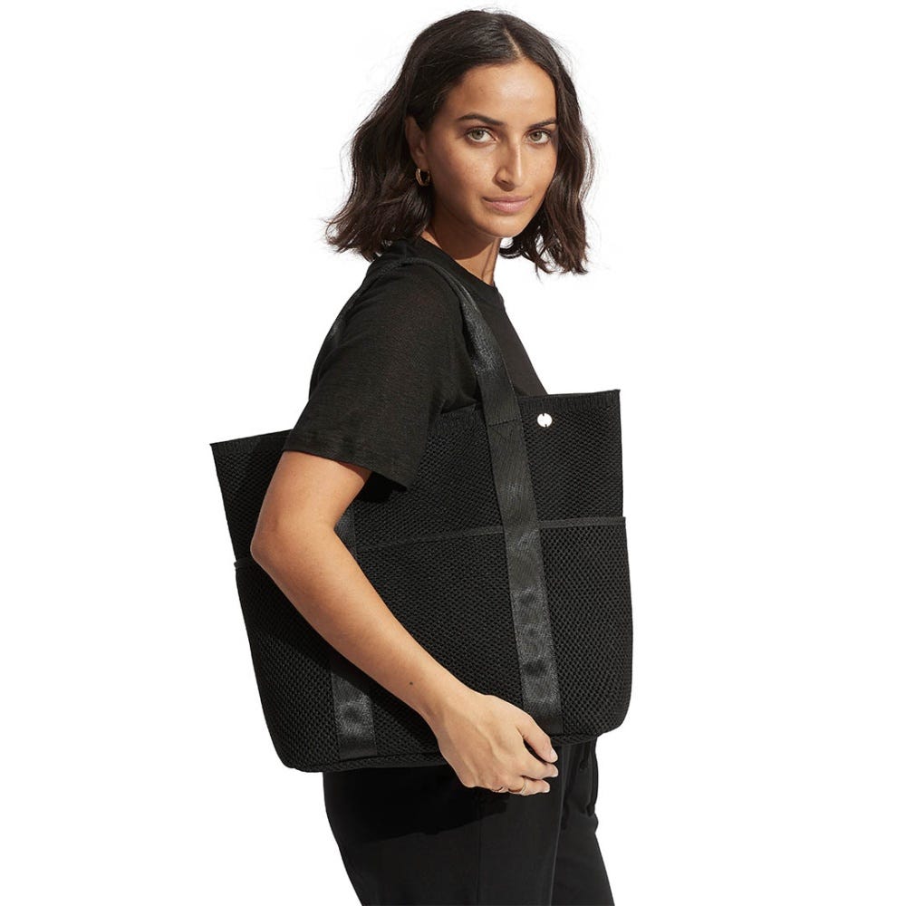 Seafolly Carried Away Mesh Carry All Tote in Black