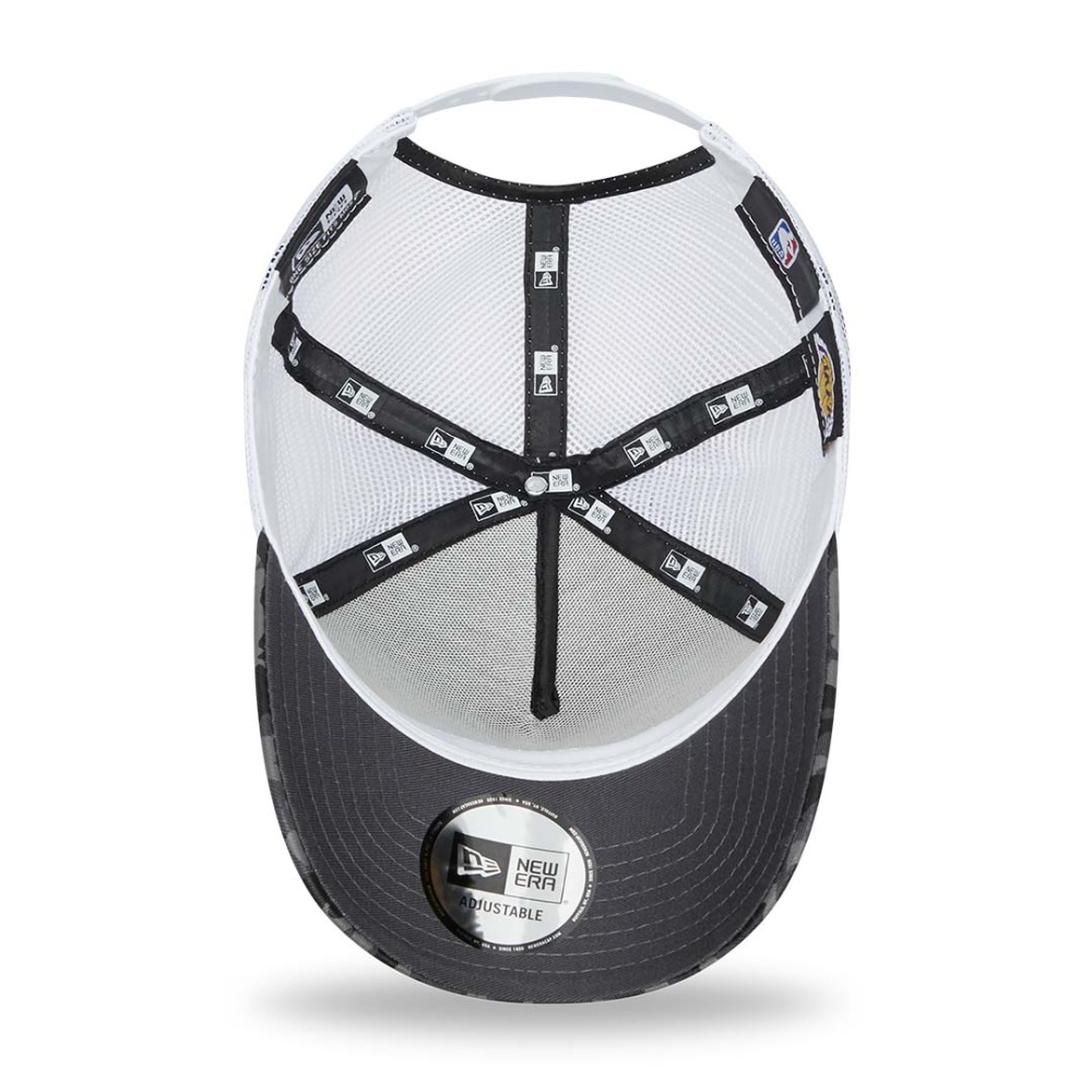 New Era LA Lakers Leopard Print Grey 9FORTY A-Frame Trucker Cap