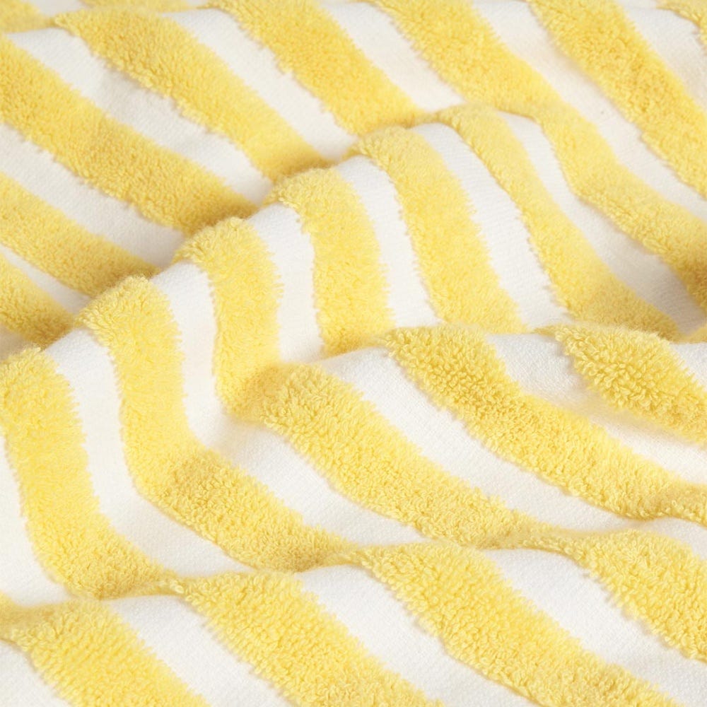 Seafolly Fringe Benefits Marina Stripe Towel in Lemon