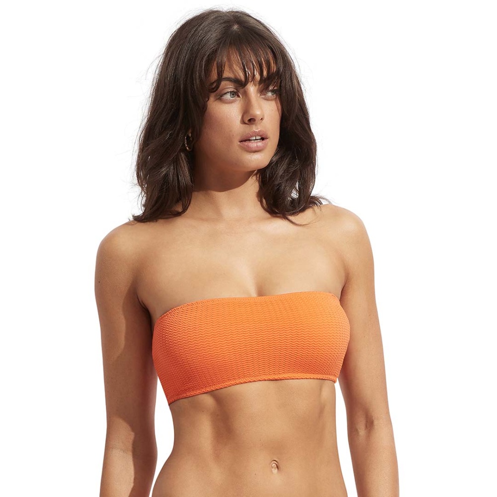 Seafolly Sea Dive Tube Top in Spicy Orange