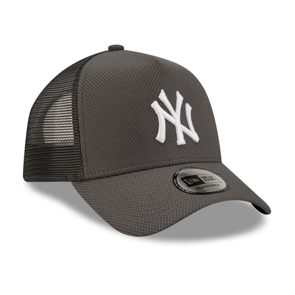 New Era New York Yankees Diamond Era Grey 9FORTY A-Frame Trucker Cap