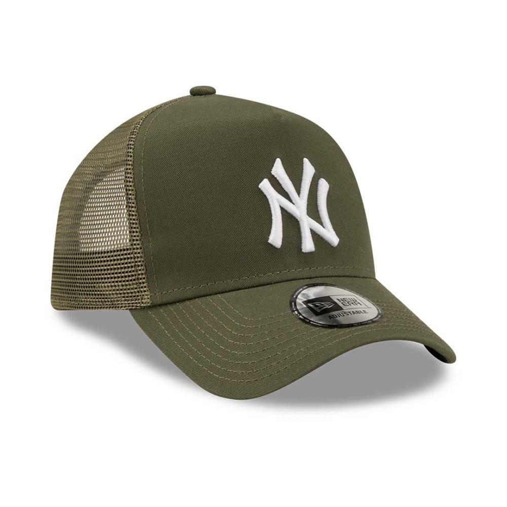 New Era New York Yankees Tonal Mesh Khaki 9FORTY A-Frame Trucker Cap