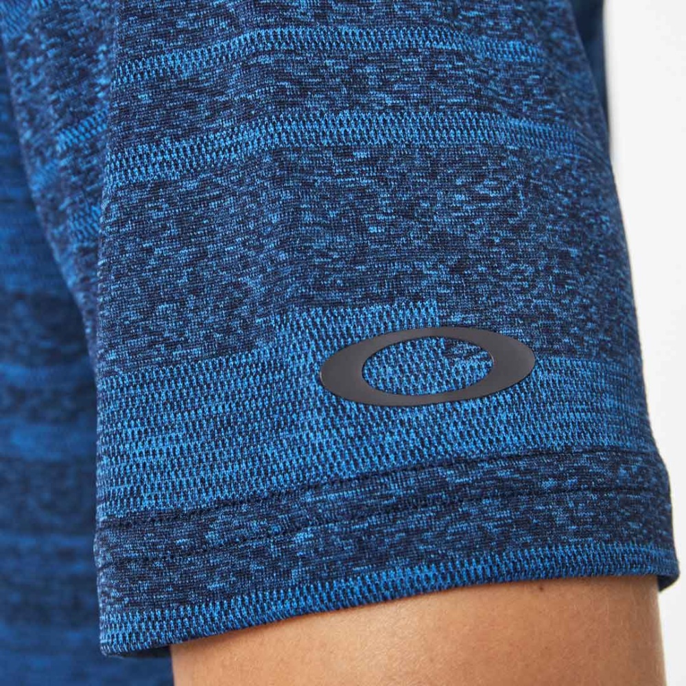 Oakley Aero Pro Stripe Polo Shirt in Ozone Heather