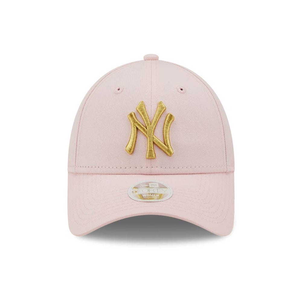 New Era New York Yankees Metallic Logo Womens Pink 9FORTY Cap