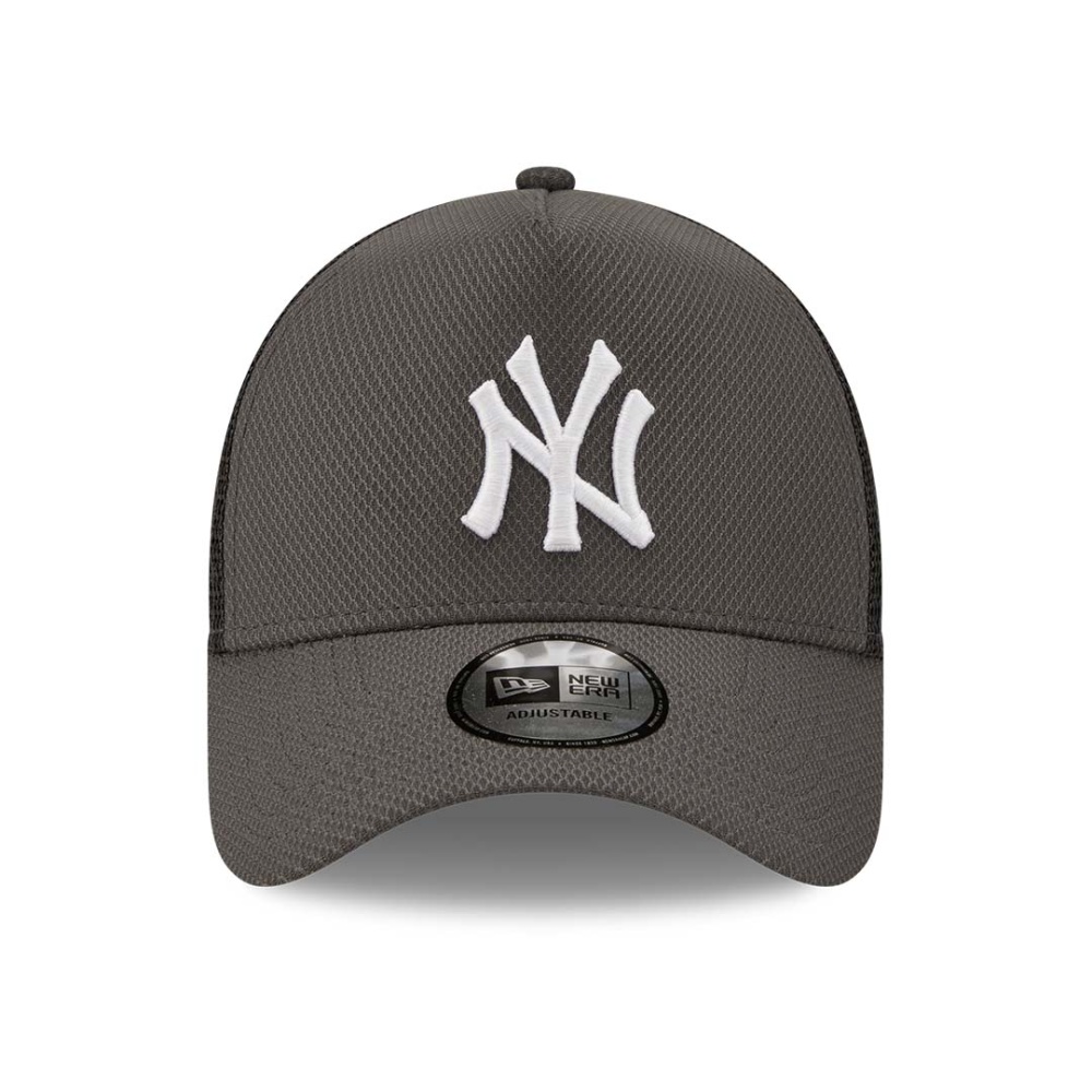 New Era New York Yankees Diamond Era Grey 9FORTY A-Frame Trucker Cap