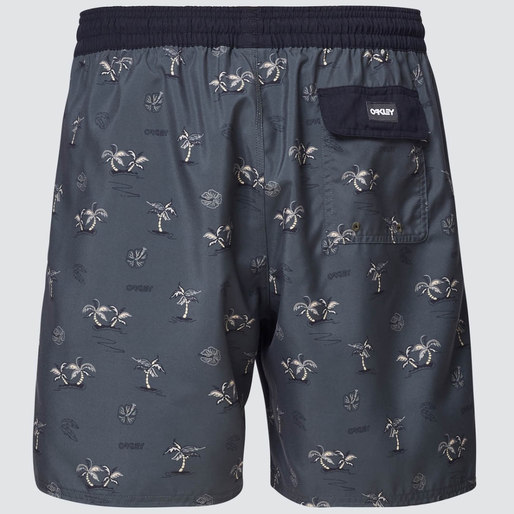 Oakley Tropics B1B RC 18" Beach Short in Green Tropical Palms
