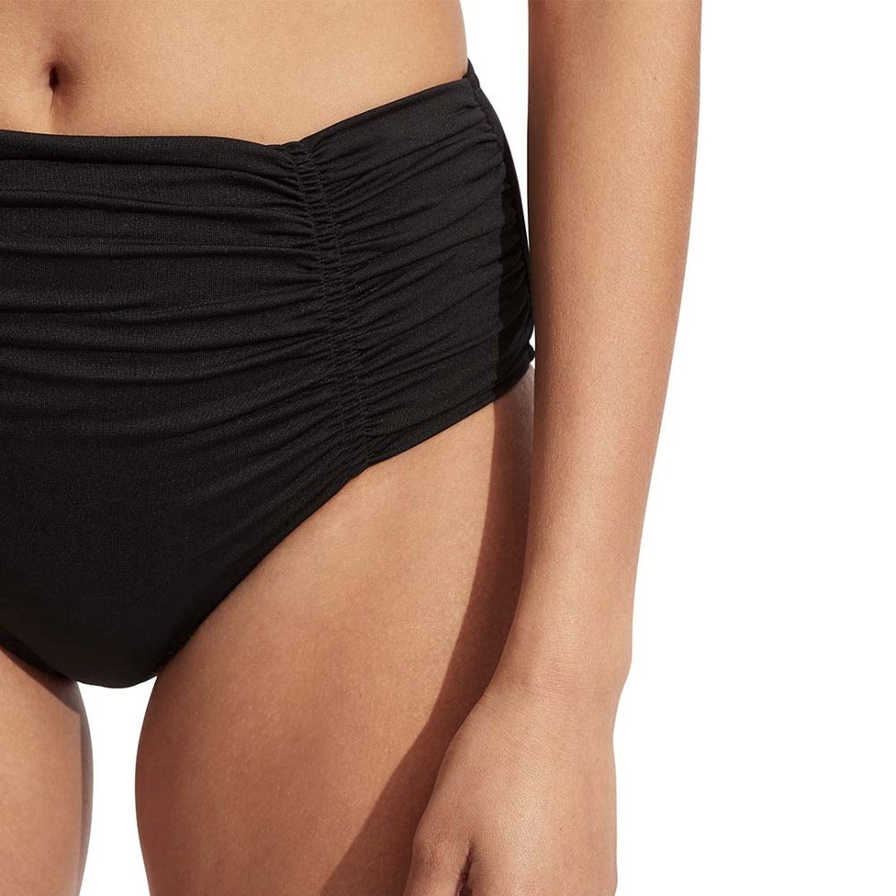 Seafolly Collective Gathered Front Retro Bikini Bottoms in Black