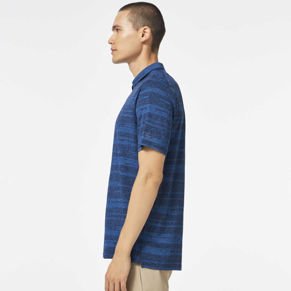 Oakley Aero Pro Stripe Polo Shirt in Ozone Heather