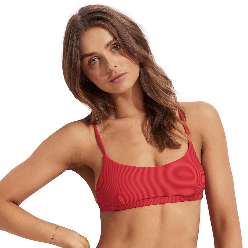 Seafolly Essentials Bralette Bikini Top in Chilli