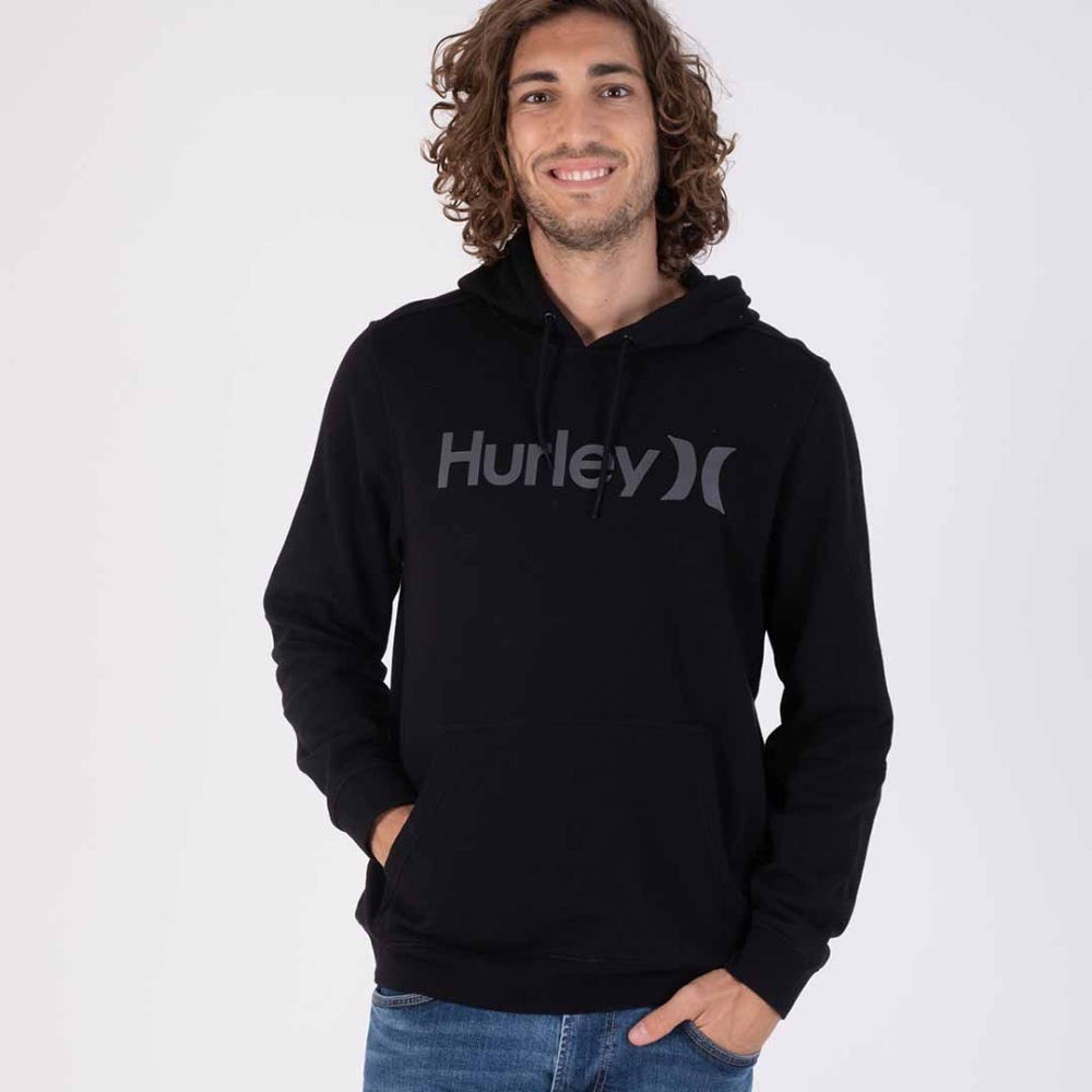 Hurley One & Only Solid Summer Hoodie in Black