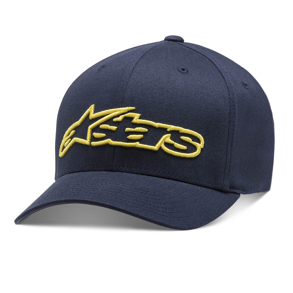 Alpinestars Blaze Flexfit Cap in Navy/Yellow