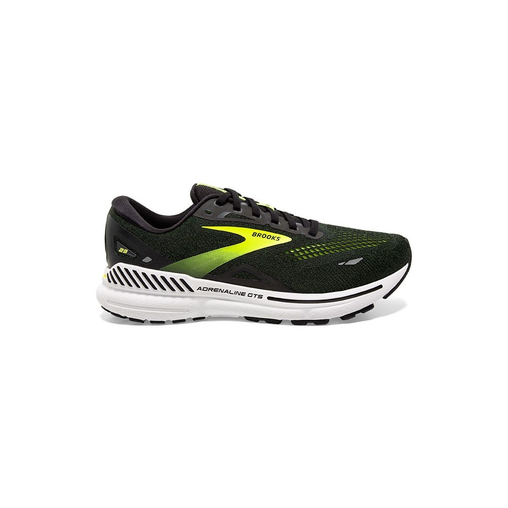 Brooks Adrenaline GTS 23 Shoes In Black/Nightlife/Ebony