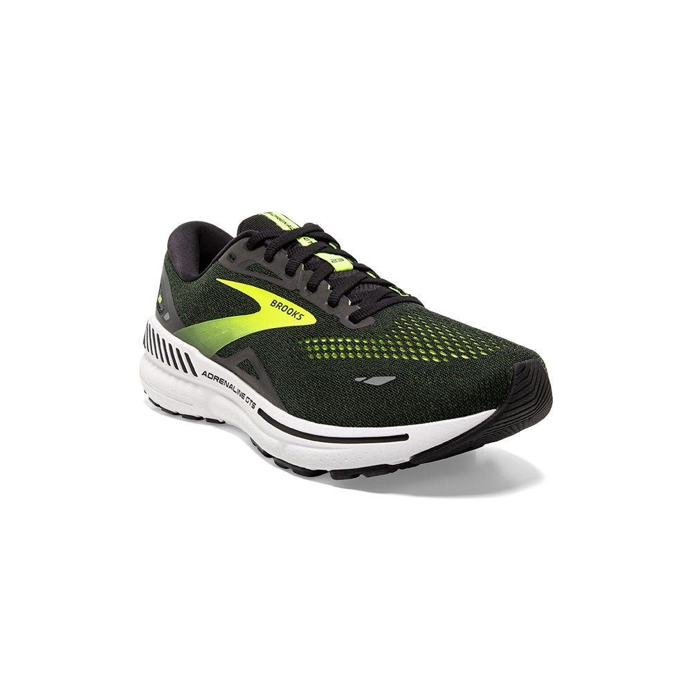Brooks Adrenaline GTS 23 Shoes In Black/Nightlife/Ebony