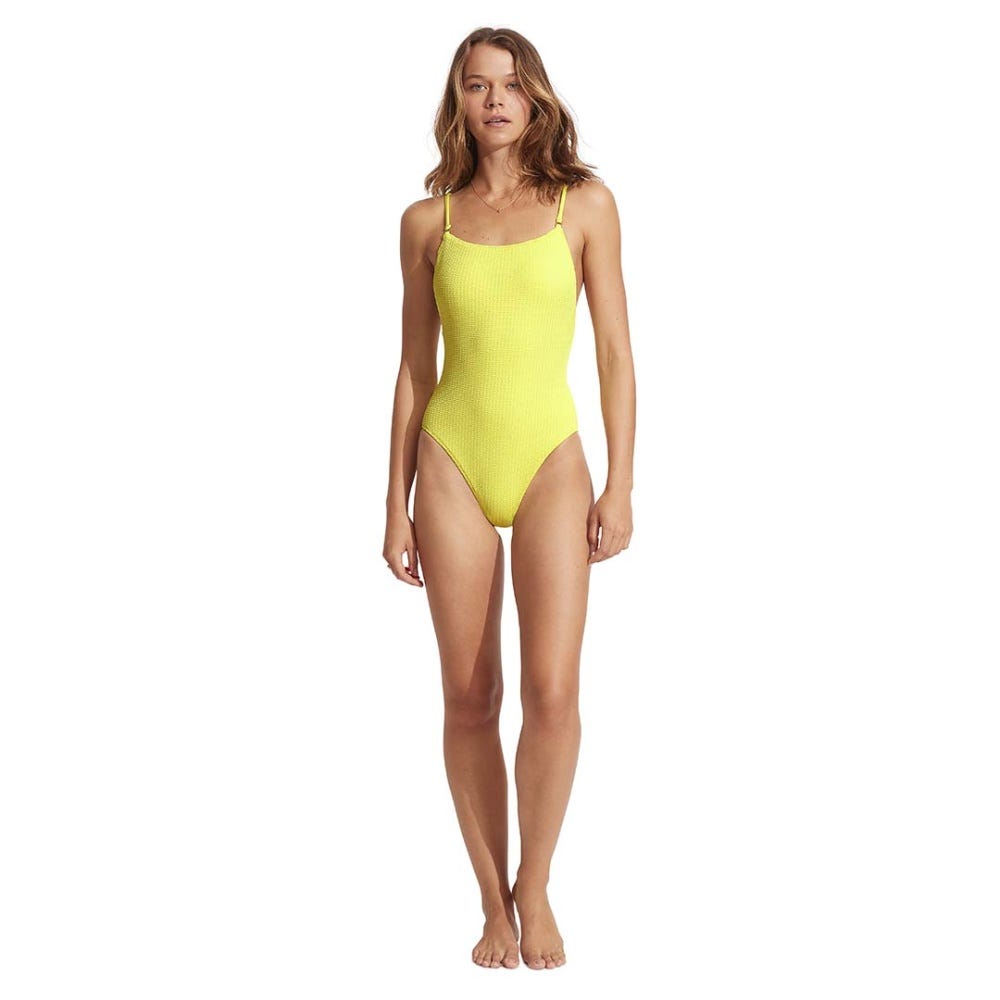 Seafolly Sea Dive Scoop Neck One Piece - Wild Lime