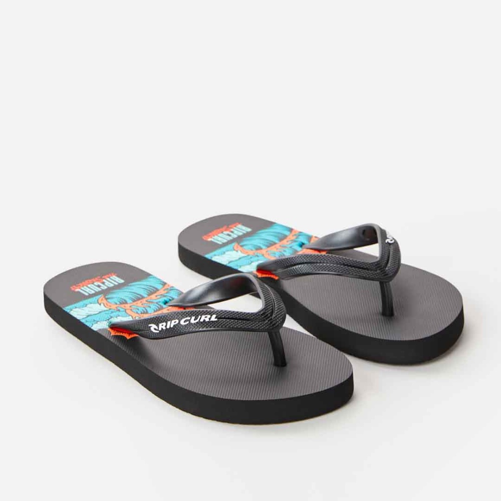 Rip Curl Origins Flip Flops for Boys in Black