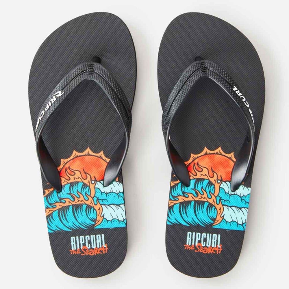 Rip Curl Origins Flip Flops for Boys in Black