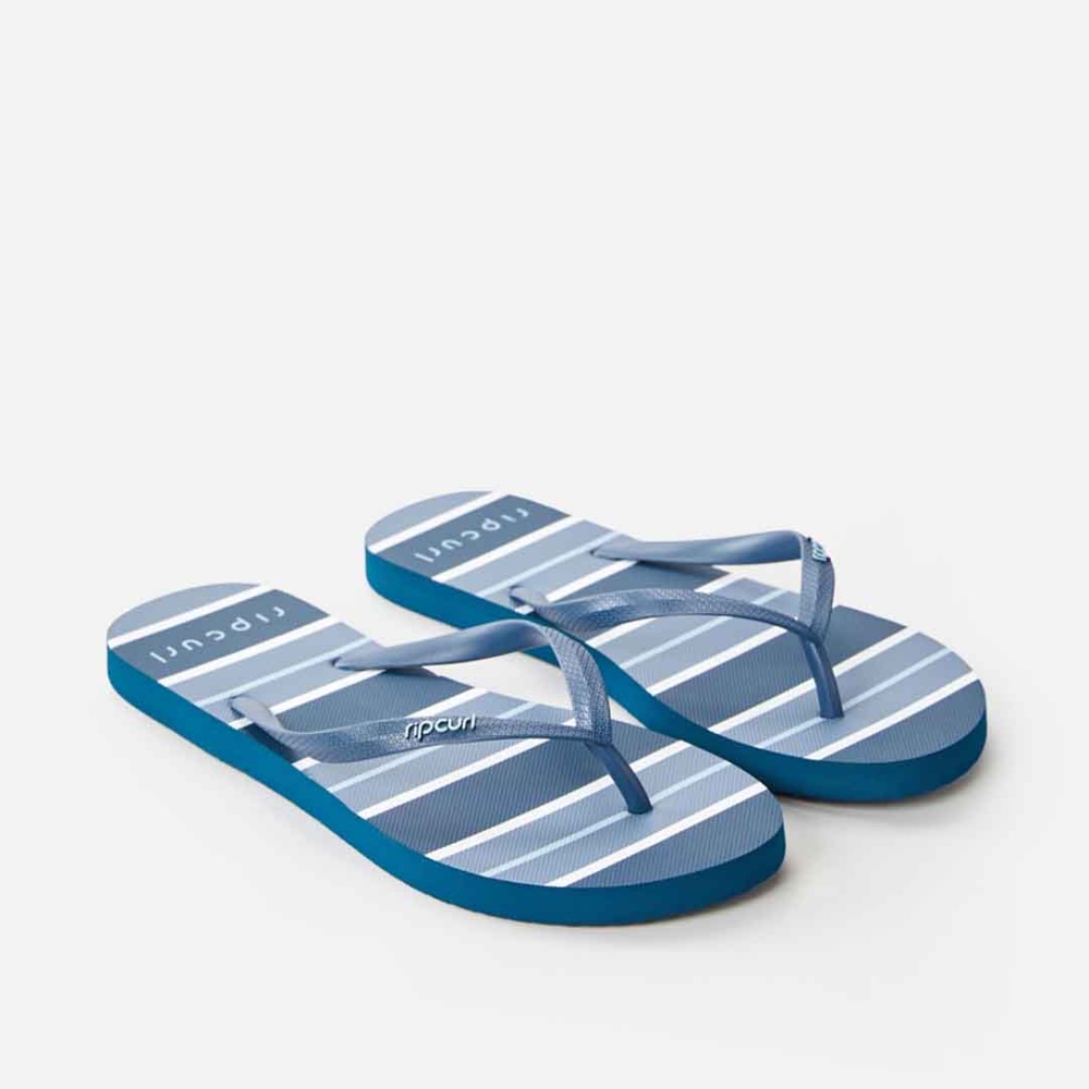 Rip Curl Nomad Stripe Flip Flops for Women in Blue