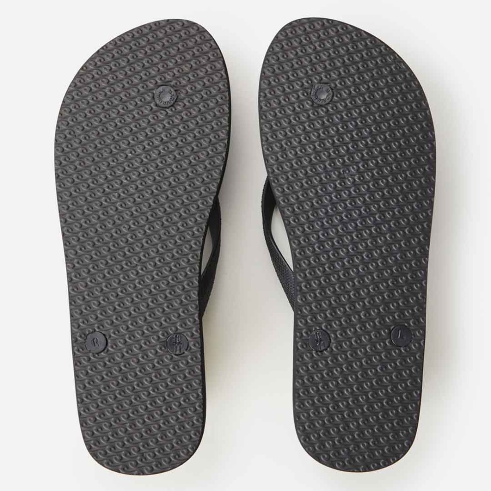 Rip Curl Stacked House Flip Flops for Men in Black/Lime