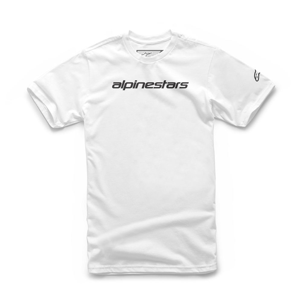 Alpinestars Linear Wordmark T-Shirt in White/Black