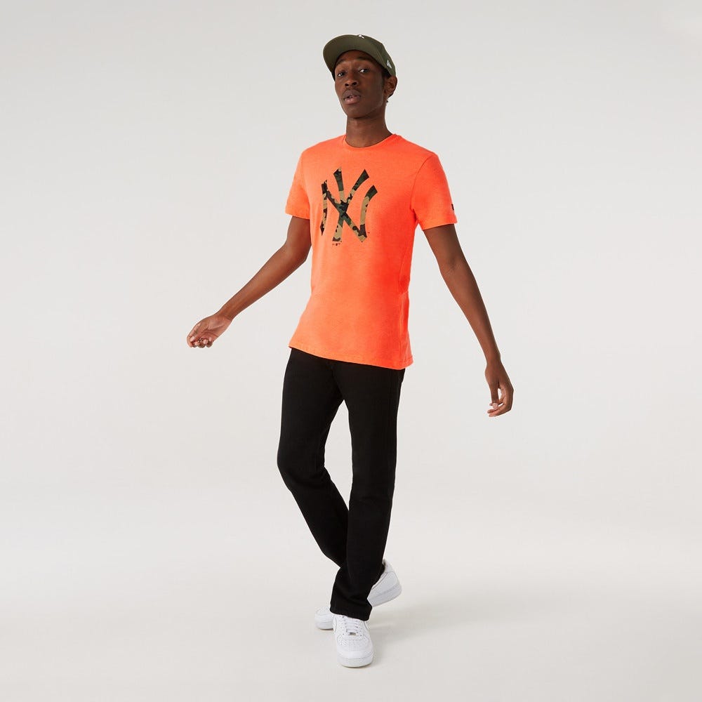 New York Yankees City Camo Orange T-Shirt