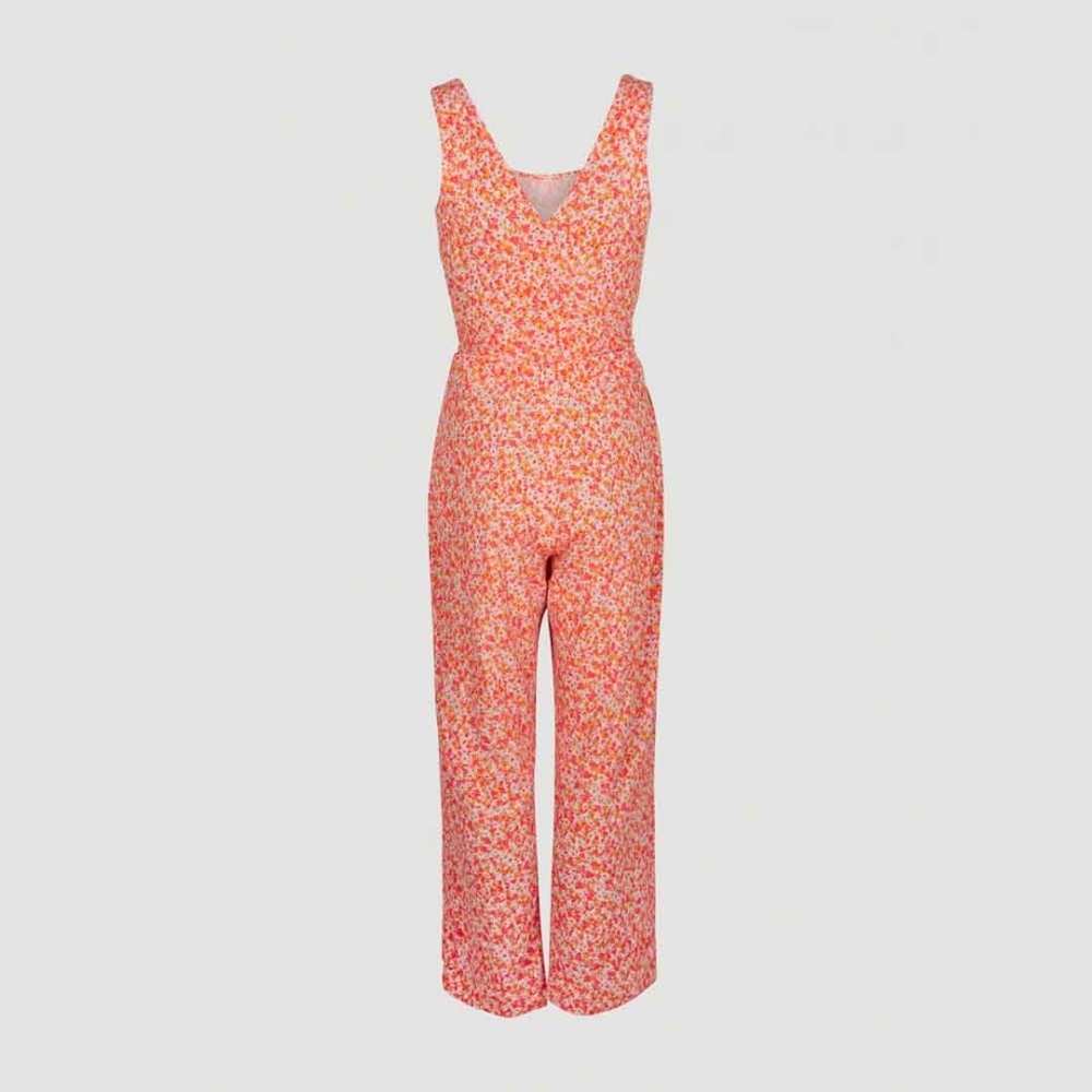 O'Neill Belted Wide Leg Jumpsuit in White AO 3