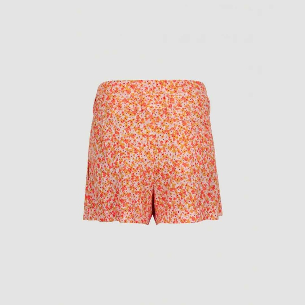 O'Neill Belted High-Waist Shorts With All Over Print in White AO 3
