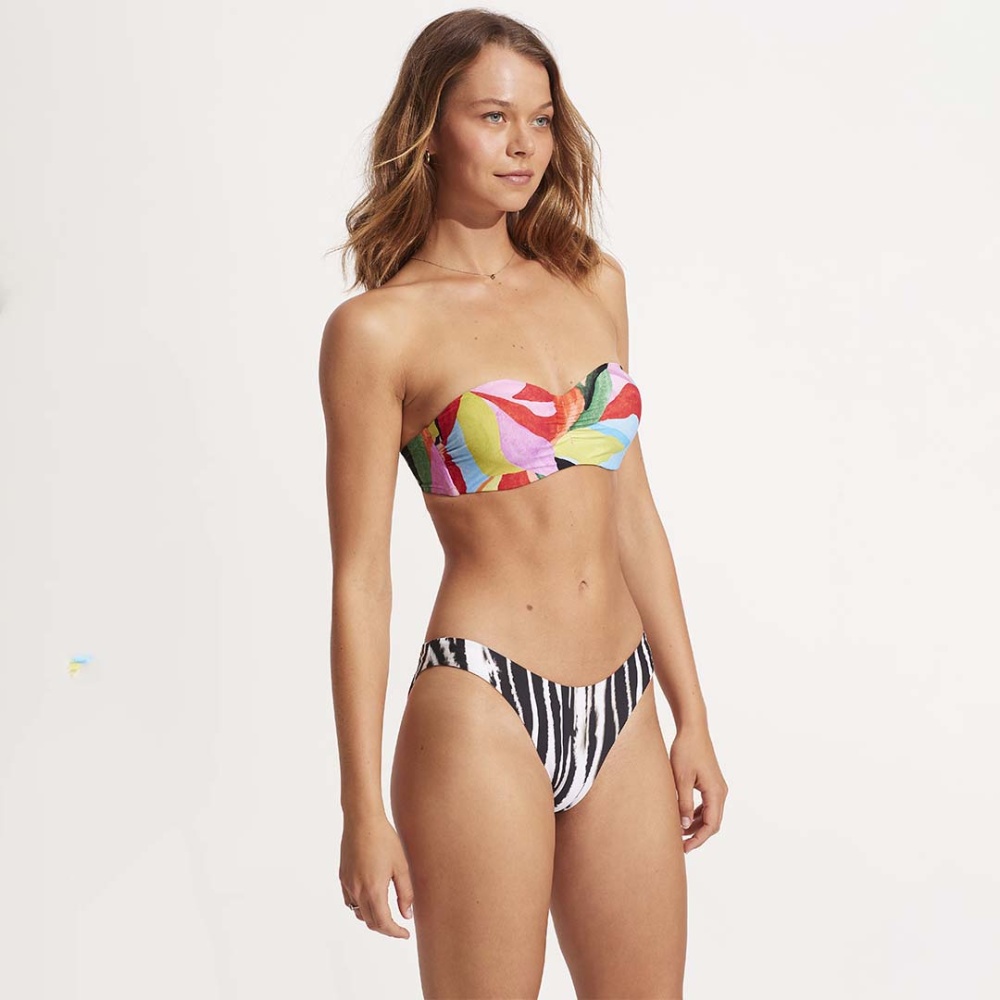 Seafolly Tropfest Bustier Bandeau Top - Aquamarine