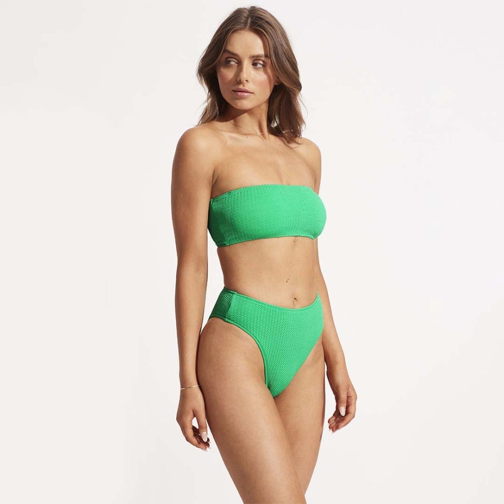 Seafolly Sea Dive High Rise Bottom - Jade