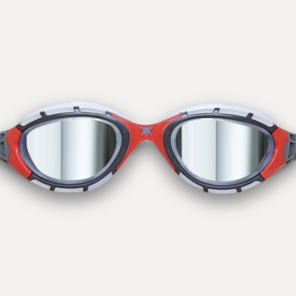 Zoggs Predator Flex Titanium Goggles in Red