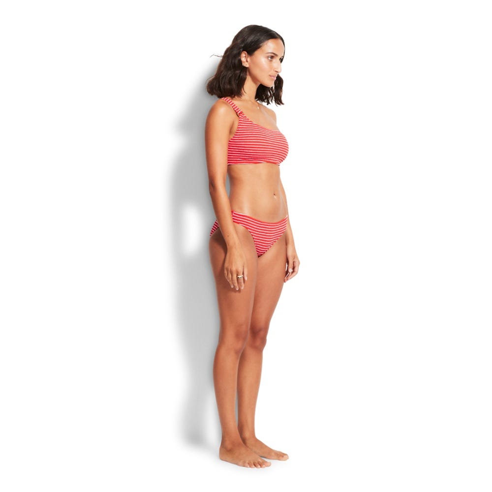 Seafolly Seaside Stripe One Shoulder Bikini Top