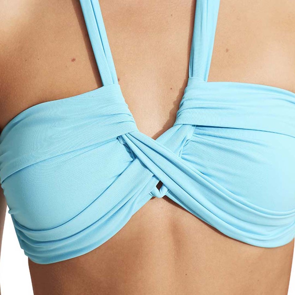 Seafolly Collective Halter Bandeau Top - Aquamarine