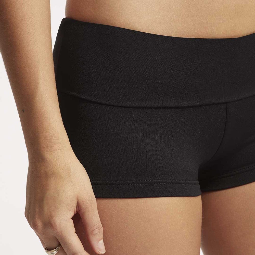Seafolly Collective Roll Top Boyleg Bikini Bottom - Black