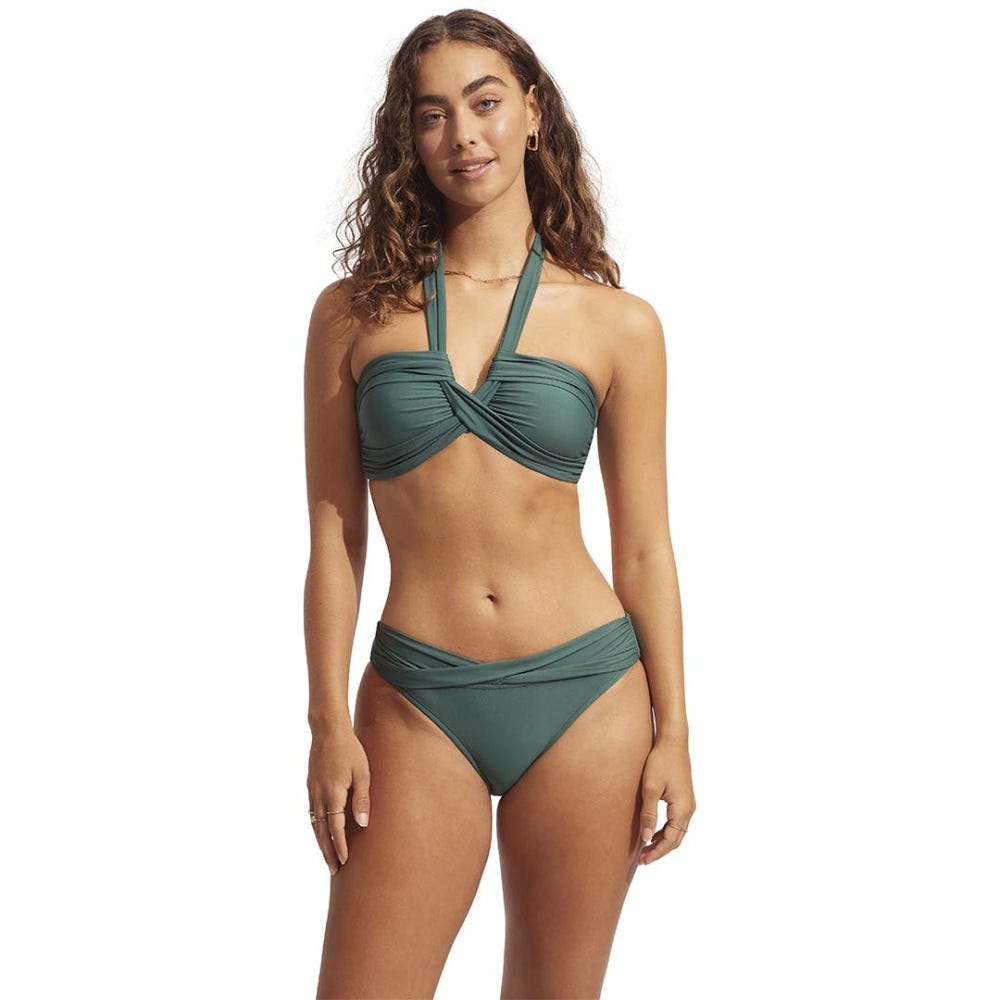 Seafolly Collective Halter Bandeau Top - Evergreen