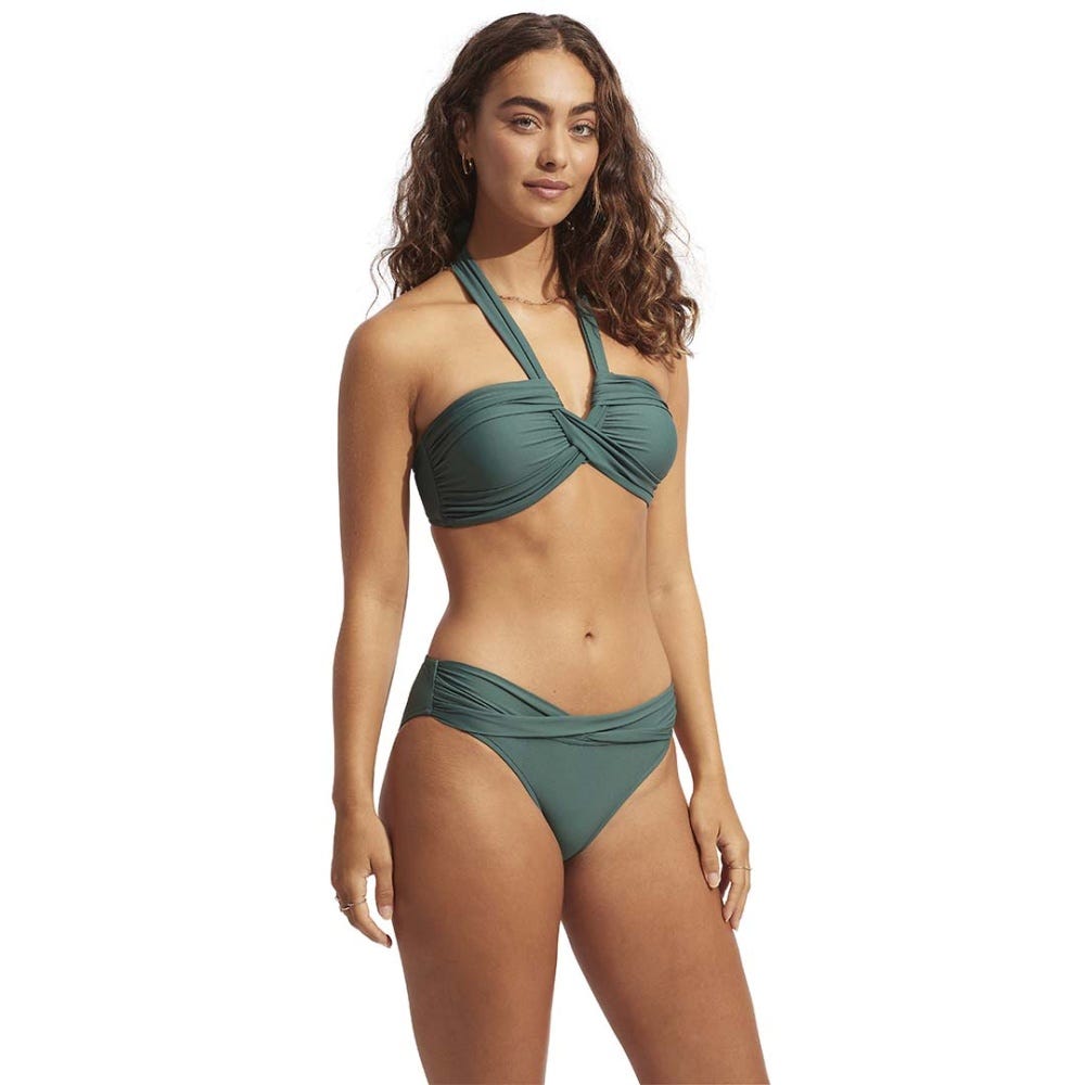 Seafolly Collective Twist Band Hipster Bottom - Evergreen