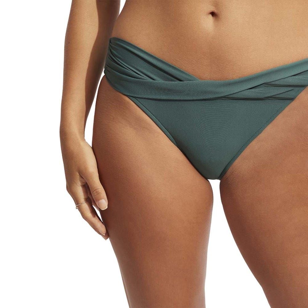 Seafolly Collective Twist Band Hipster Bottom - Evergreen