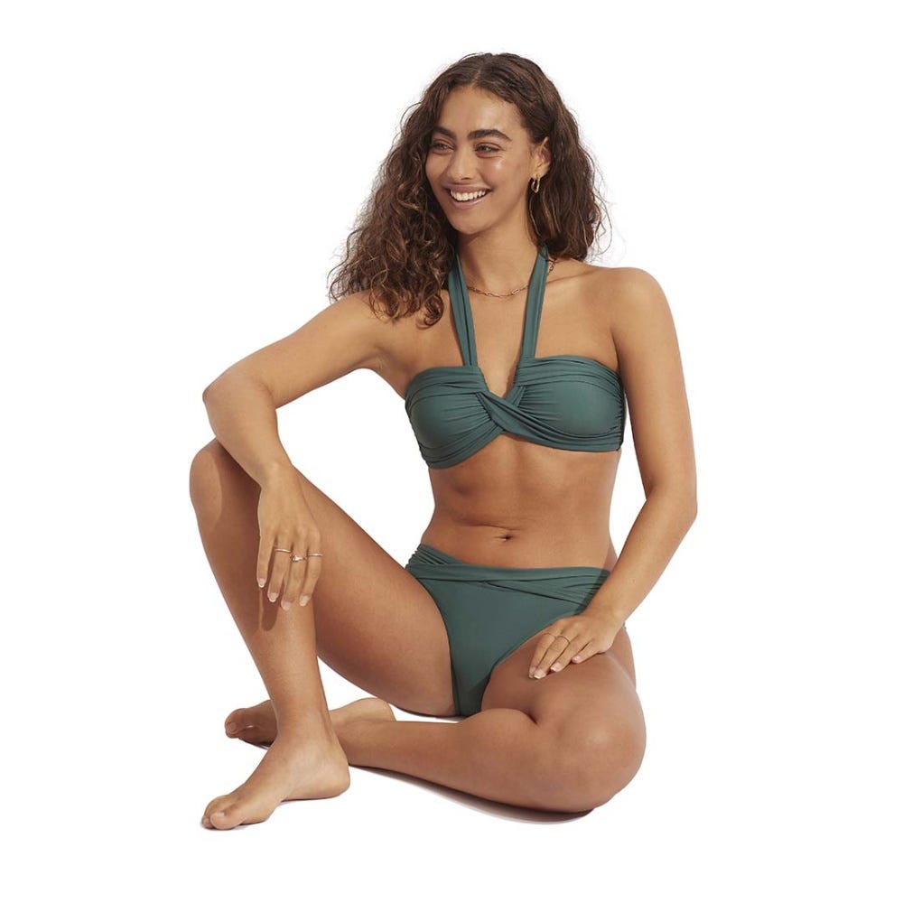Seafolly Collective Halter Bandeau Top - Evergreen