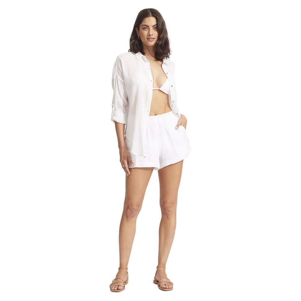 Seafolly Classic Beach Shirt - White
