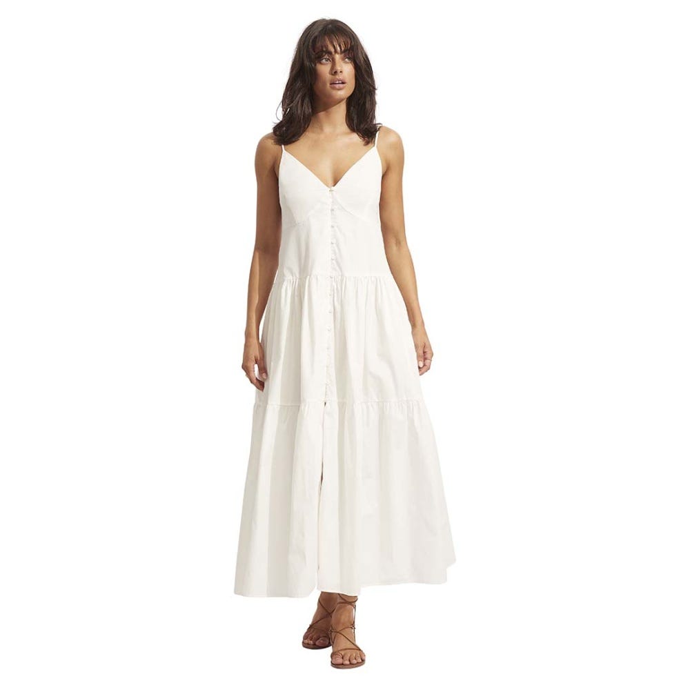 Seafolly Poplin Maxi Dress - White