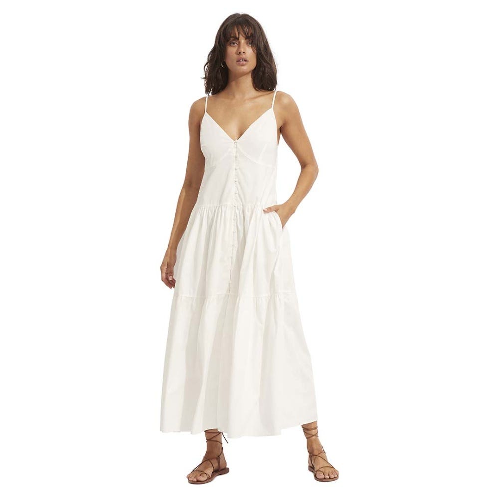 Seafolly Poplin Maxi Dress - White