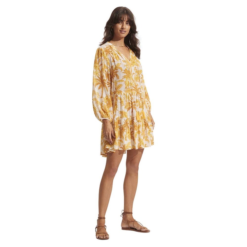Seafolly Castaway Tier Dress - Tuscan Sun