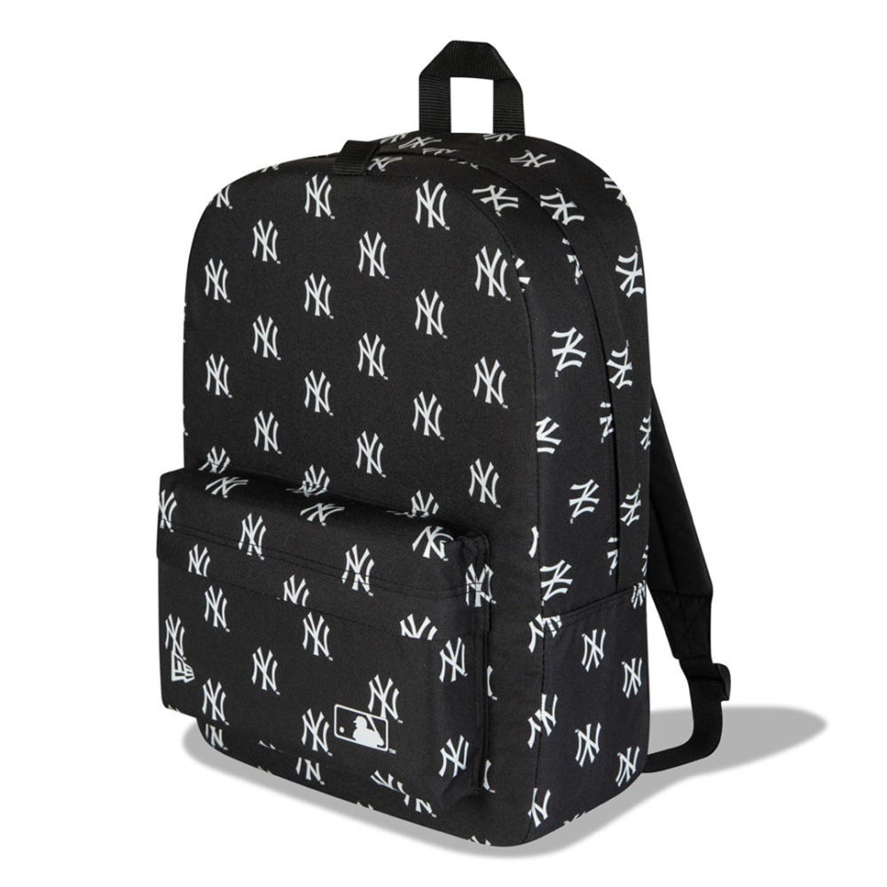 New Era New York Yankees Logo Print Black Stadium Backpack
