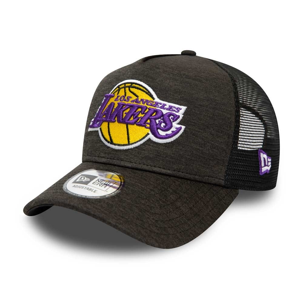 New Era La Lakers Shadow Tech Black A-Frame Trucker Cap
