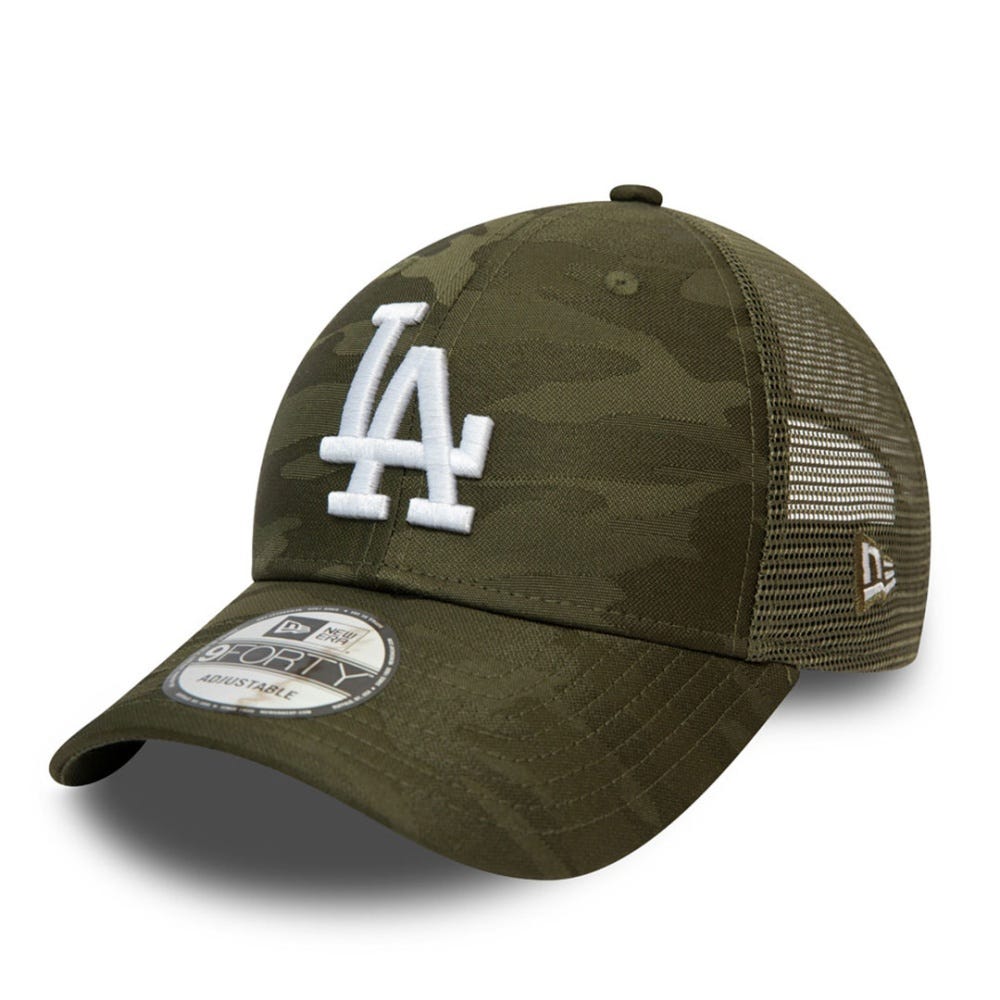 New Era La Dodgers Home Field Camo Khaki 9Forty Trucker Cap