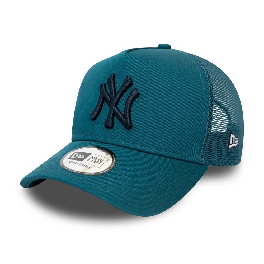 New Era New York Yankees League Essential Blue A-Frame Trucker Cap