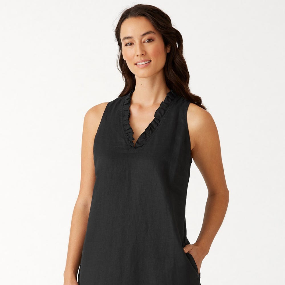 Two Palms Ruffle Linen Shift Dress - Men