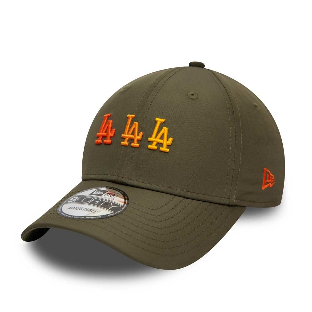 New Era La Dodgers Stack Logo Khaki 9Forty Cap