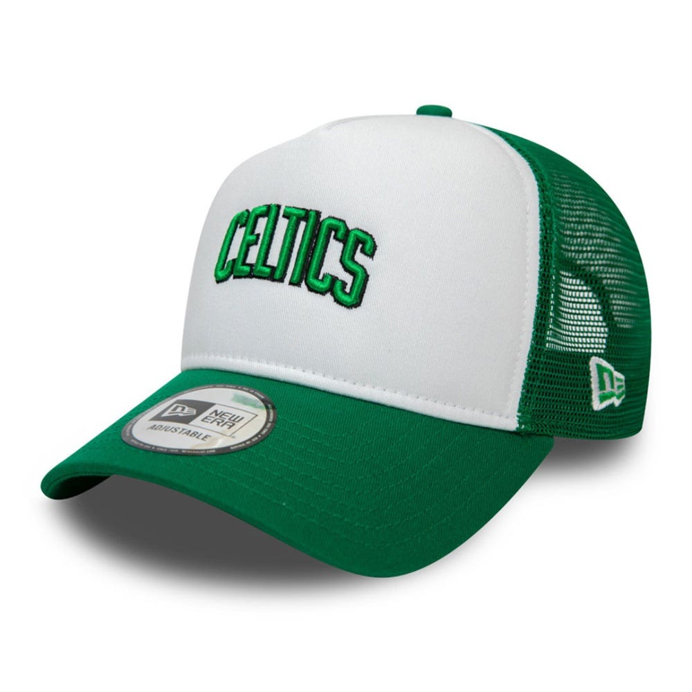 New Era Boston Celtics Team Arch Green 9Forty A-Frame Trucker Cap