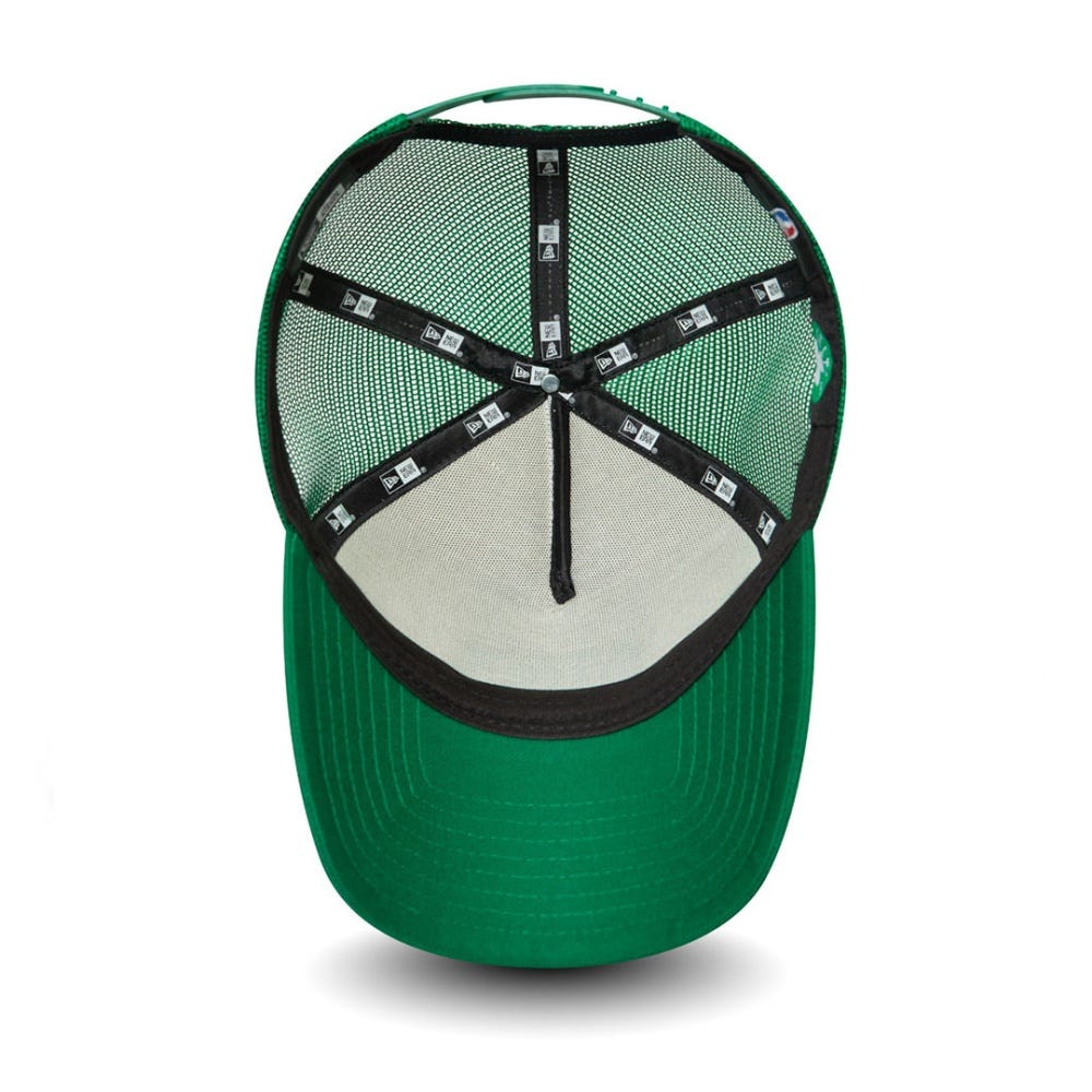 New Era Boston Celtics Team Arch Green 9Forty A-Frame Trucker Cap